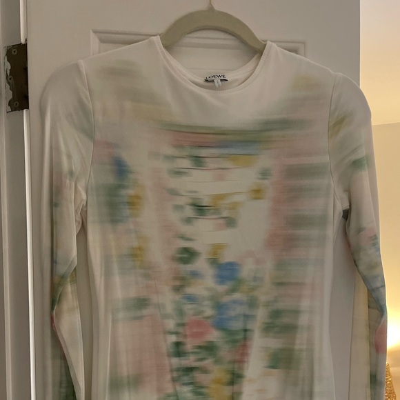 Loewe trompe-l'oeil-print mesh long dress - Picture 9 of 9